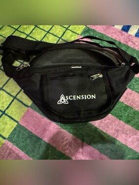 Black Waist Bag - st. Vincent’s ascension hospital logo